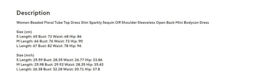 Women Boho Sexy Coquette Beaded Floral Tube Dress Slim Sequins Off Sleeveless Open Back Mini Dress4