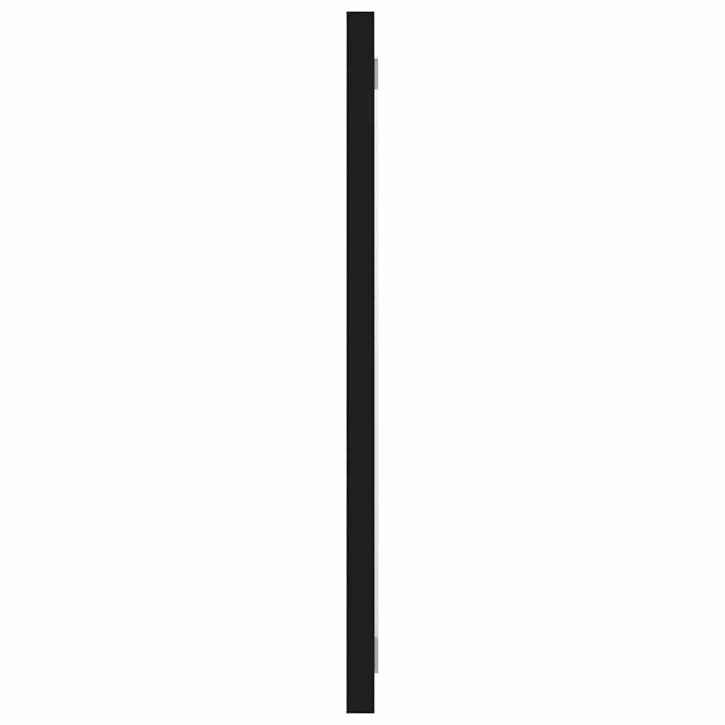 Juego de muebles de baño de madera de 80 cm con espejo y armario para lavabo, 2 piezas, color negro