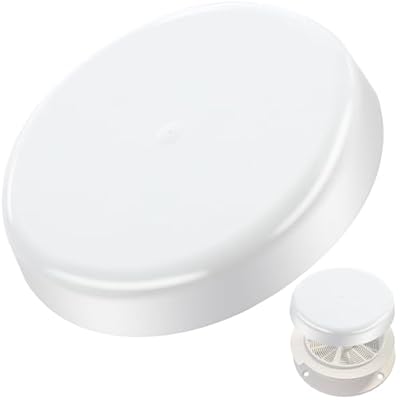 Ceoighe 1 Pack RV Roof Mushroom Vent Cap Compatible with Keystone Camper Trailer, RV Mushroom Vent Cover, Motorhome Water Guard for Vehicle Plumbing Ventilator Cap (Fan Base Not Included) (White)