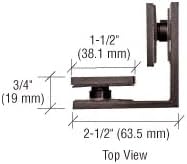 C.R. LAURENCE SGC900RB CRL Oil Rubbed Bronze Square 90 Degree Glass-to-Glass Clamp
