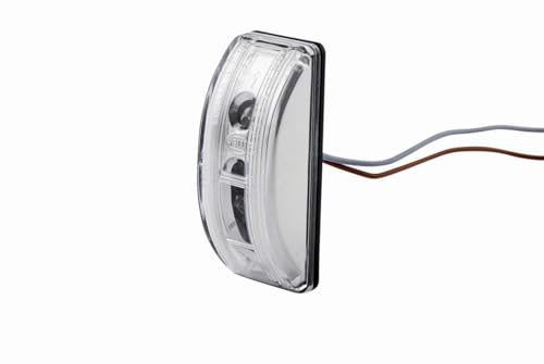 HELLA 2BM 008 771-001 Zusatzblinkleuchte - LED - 12V - Anbau/geklebt - Lichtscheibenfarbe: glasklar - LED-Lichtfarbe: gelb - Kabel: 800mm - Stecker: offene Kabelenden - seitlicher Einbau - Menge: 1