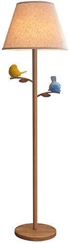 Rishx Habitación Lámpara de pie for niños Escritorio luz creativa vertical Planta de Aves de la lámpara moderna minimalista nórdico Hierro forjado Permanente de luz Tela Salón Dormitorio Estudio de la Cover