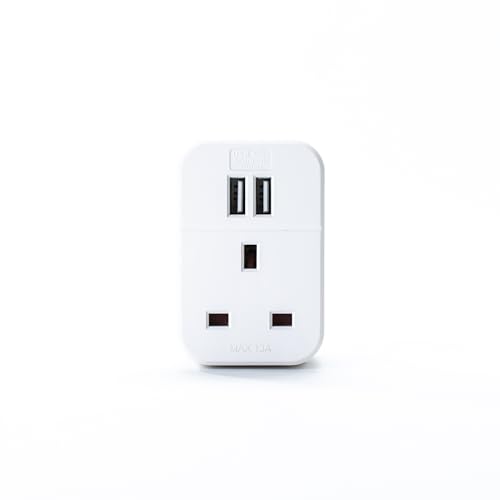 STATUS 2 Port USB Plug Adapter S2USBPTAWH1PK3