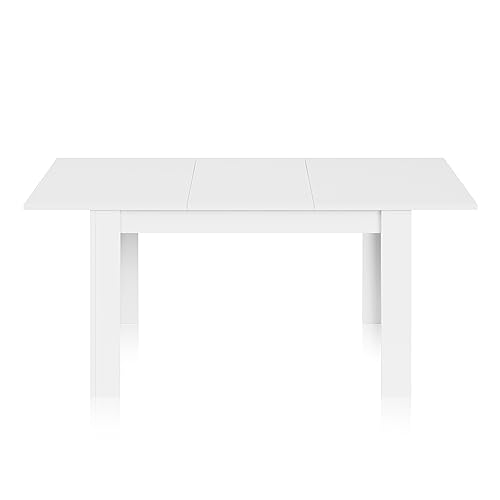 Miniatura 6 de Habitdesign Mesa De Comedor Extensible, Mesa Salón O Cocina, Acabado En Color Blanco Artik, Modelo Kendra, Medidas: 140-190 Cm Largo X 90 Cm Ancho X 78 Cm Alto