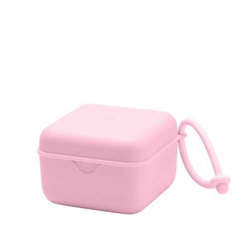 BIBS Pacifier Box, Sterilizer Case, Clean &amp; Travel-Friendly, Baby Pink