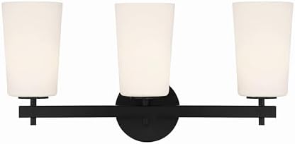 Crystorama Colton 3 Light Black Sconce