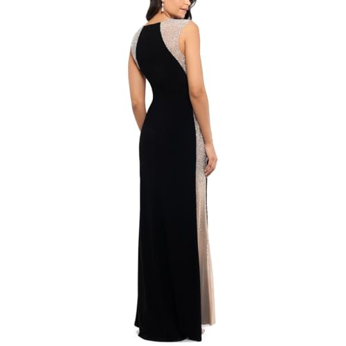 Xscape Women's Long Ity Dress with Caviar Bead Sides2