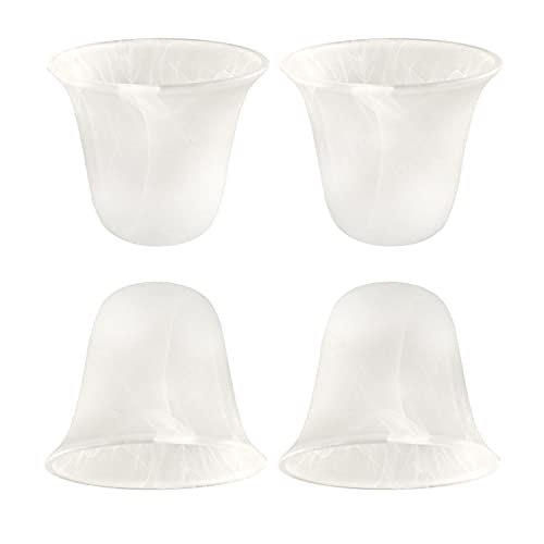 Hot Deals Eumyviv 4 Pack Bell Shaped Alabaster Glass Lamp Shade Replacement with 1-5/8-inch Fitter Opening for Ceiling Fan Light Kit Wall Sconce Pendant Light Fixture A00029 Limited Discount Eumyviv 4 Pack Bell Shaped Alabaster Glass Lamp Shade Replacement with 1-5/8-inch Fitter Opening for Ceiling Fan Light Kit Wall Sconce Pendant Light Fixture A00029