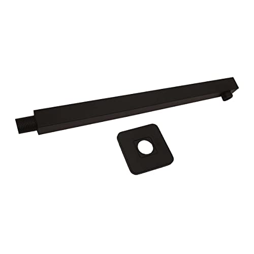 Kit Ducha Inox Chuveiro Slim 30x30 + Cano Quadrada Preto Fosco