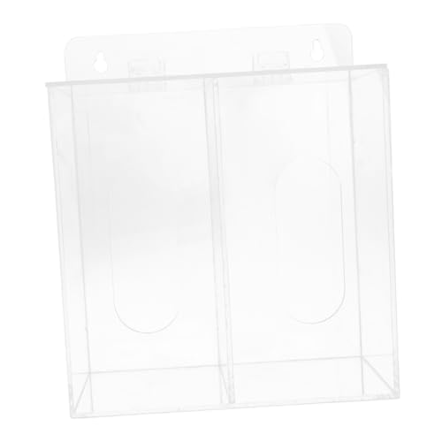STOBAZA Versatile Acrylic Glove Dispenser Wall-Mounted Storage Box Mask Holder Tidy Organized