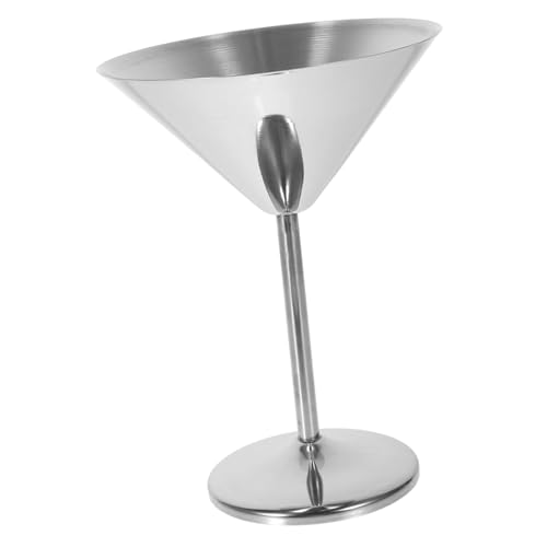 MUELODSIC Bicchiere Martini in Acciaio Inossidabile Bicchiere Cocktail Professionale Riutilizzabile per Vino Bevande e Succo Elegante per Feste Bar e Ristoranti