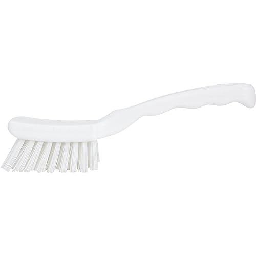 Image of SPARTA Plastic Scrub Brush, Detail Brush, Kitchen Brush with Hanging Hole for Cleaning, 7 Inches, White