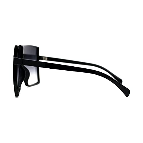 SA106 80s Squared Rectangular Thin Plastic Oversize Sunglasses3