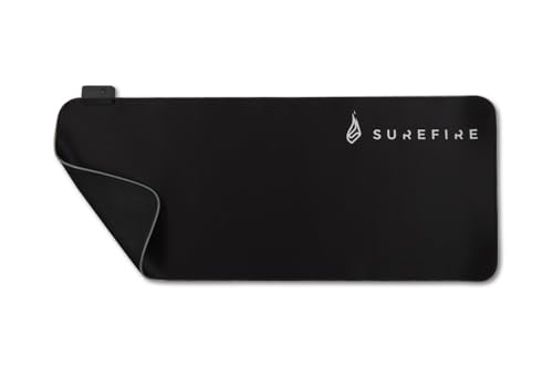 Tapis de souris gaming RGB Surefire Silent Flight 680x280mm tissu noir