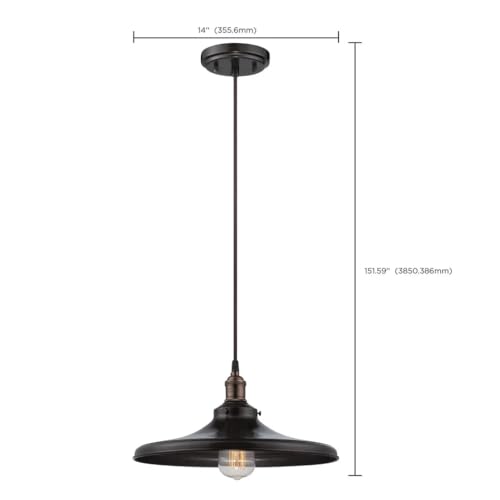Image of Nuvo Lighting 60 /5409 Vintage Incandescent One Light Pendant Angled Polished Nickel