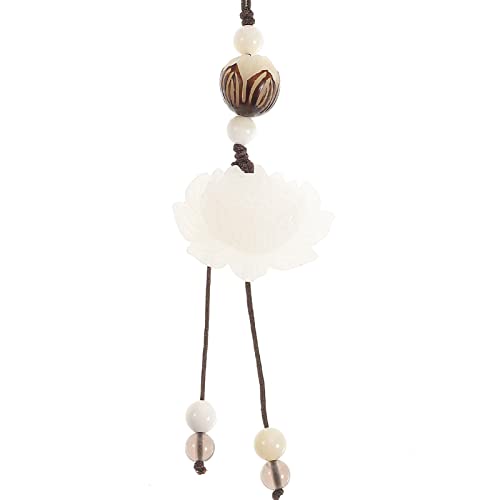 Phone Wrist Strap Jade Lotus Flower Phone Lanyard Buddha Mobile Phone Strap Zen Bodhi Hand Wrist Strap Hanging Lucky Charm For Car Key Phone Bag #TOP5