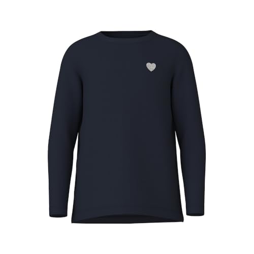 NAME IT Mädchen Nkfvioline Loose Top Noos Langarmshirt, Dark Sapphire, 116...