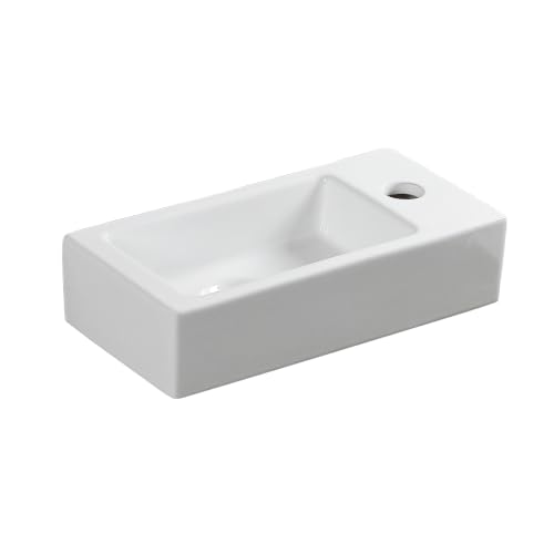 Small Bathroom Sink Wall Mounted Bathroom Sink Rectangle Cer...
