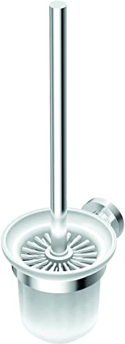 Brosse WC Ideal Standard IOM avec support mural chrome argent A9119AA
