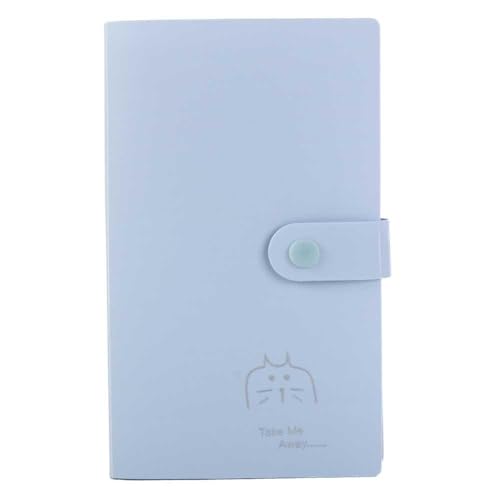 Álbum de fotos de 7,6 cm, 120 bolsos, estojo de armazenamento de fotos, álbum de fotos, porta-cartões de visita, identidade, cartão de visita (gato)