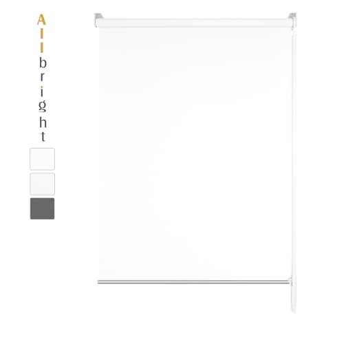 Allbright 100% Blackout Roller Blinds for Windows, UV Protection Roll up and Pull Down Shades for Home Office 22