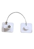 Piezas de Seguridad Ventanas para Niños y Bebés, Cable de Bloqueo con Llaves Autoadhesivo, Bloqueo Puertas niños, Frigorífico/Nevera/Refrigerador, Cajón, Armario (Blanco) (Pequeño, 2, Unidad)