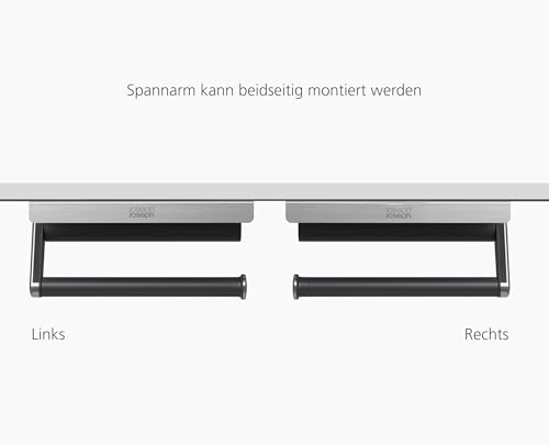 Joseph Joseph RollGrip Unterbau Küchenrollenhalter, Platzsparend, Federspannarm, Einhand-Abreißen, Für 140mm Rollen – Ansicht 6