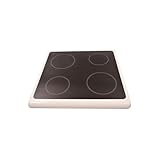 sparefixd Piano cottura bianco (solo vetro e rivestimento) per piano cottura da incasso Hotpoint