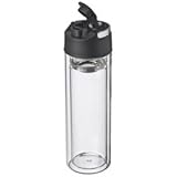 transparent Doppelwandige Glasflasche / Trinkflasche / mit Siebeinsatz / 400ml Füllvermögen