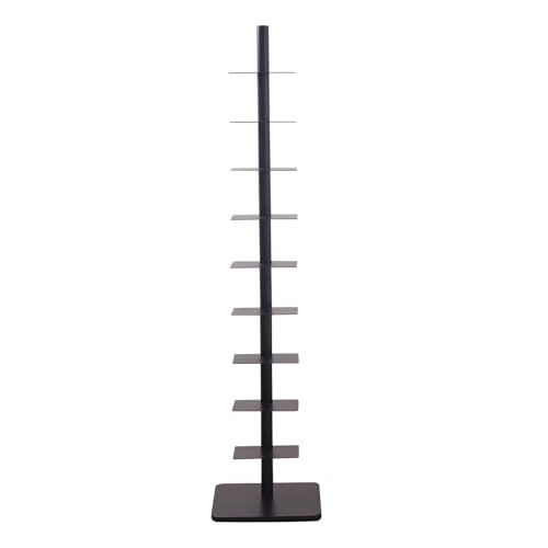 Estantería vertical de 9 niveles, estante de almacenamiento alto y estrecho, estantería de esquina de metal para espacios reducidos, estantería multiusos para el hogar y la oficina