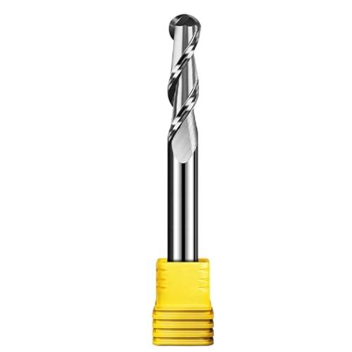 1PC fraise à bout sphérique 3.175mm 4mm 6mm 8mm diamètre de tige 2 cannelures carbure de tungstène fraise CNC outil CNC for bois MDF (Size : 1pcs, Color : 6x42x70)