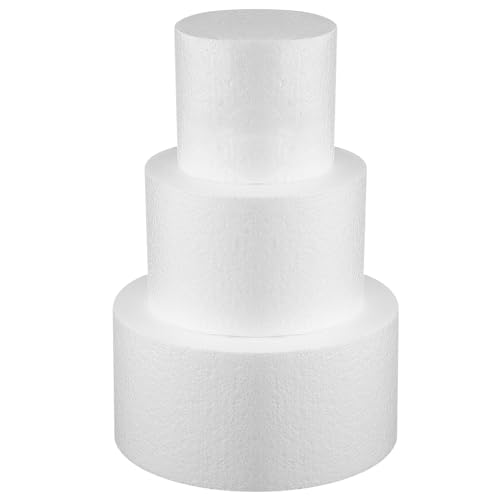 Alipis Cake Dummies Round Cake Model Set for Wedding Display Baking Practicing Tool Smooth Surface for Fondant 7.79 X 7.79 X 3.85 in 3 Pcs by Alipis - Used condition - CA$39.30