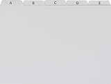 leitregister a5 hoch aus grauem Kunststoff Brunnen 102377580 Leitkarte Leit-/Karteiregister (A-Z, Kunststoff, A5) grau
