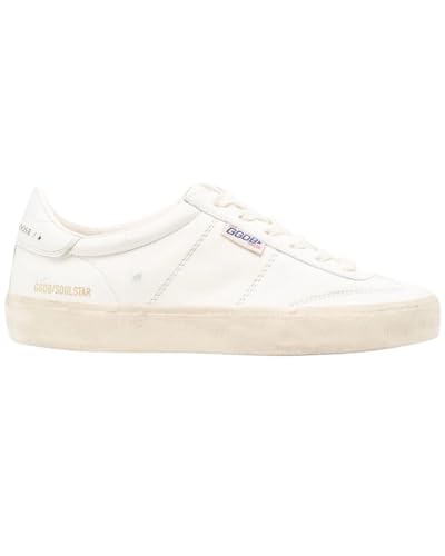 Golden Goose Soul-Star Nappa Upper BioBased HF Tongue Leather Heel, White/Milk, 37
