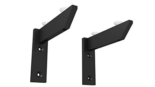 Alusfera Regal Halterung Winkel Regal Winkelträger Metall Regal Halterungen GlasRegal Regalträger Regalwinkel Silber Metall Schwerlastträger 2 Stück System Für Regale - Schwarz Matt - 120mm Cover