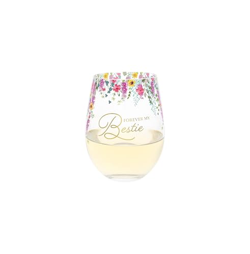 Pavilion Forever My Bestie 17 oz Stemless Wine Glass