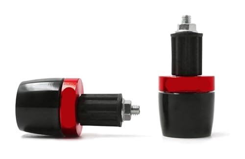 Motorrad Lenkerende Für Y&amaha XJR1300 XJR 1300 FJR 1300 FJR1300 Universal 7/8" 22MM Motorrad-Lenkergriffenden Lenkerkappe Endstopfen Schieber Lenker Endkappen(rot)