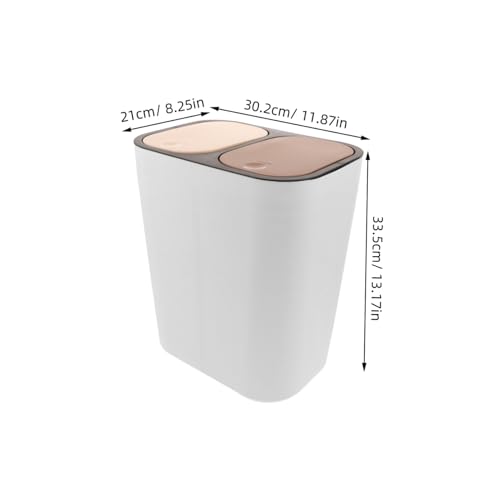Caneca de basura doble compartimento para cocina y baño miniatura 2
