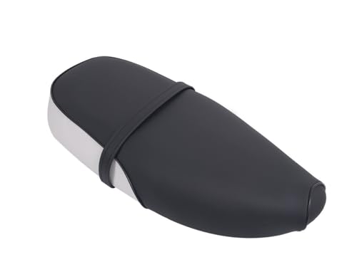 Housse de selle Honda C50 1966-1980 noir et blanc pour restauration de cyclomoteur vintage