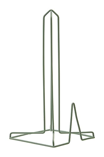 Premier Housewares Functional Green Finish Kitchen Roll Holder | Stylish Paper Towel Roll Holder For Kitchen | Freestanding Convenience Roll Holder For Efficient Cleaning
