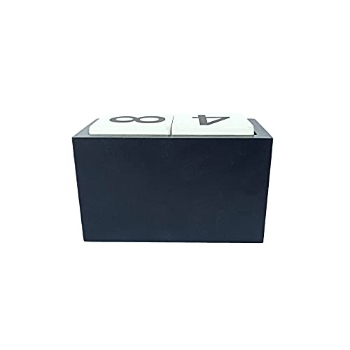 Calendário De Mesa Blocos Permanente Preto Branco Decor
