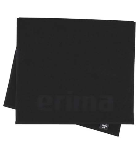 Serviette en coton Erima noire L pour vos séances de fitness et piscine