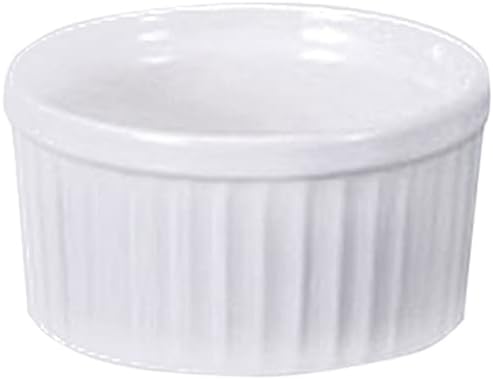 Set of 10, Western Ceramic Single Item, White Souffle, M, 3.5 x 2.0 inches (9 x 5 cm), 7.1 fl oz (200 cc), Restaurant, Ryokan, Japanese Tableware, Restaurant, Commercial Use, Tableware