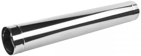 Prostko LTD Stainless Steel Stove Pipe - Chimney Flue Liner - Rigid Multi Fuel - Size: 4'', 5, 6'', 7'', 8''. (100mm / 4'' (L -1000mm / 1m)), Silver