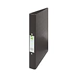 Q-Connect KF02005 Ringbuch 2 Ringe A4 25 mm Polypropylen schwarz, 10 Stück