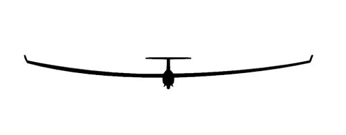 Autocollant pour planeur 40 cm gris argenté brillant 116/3 facile à poser