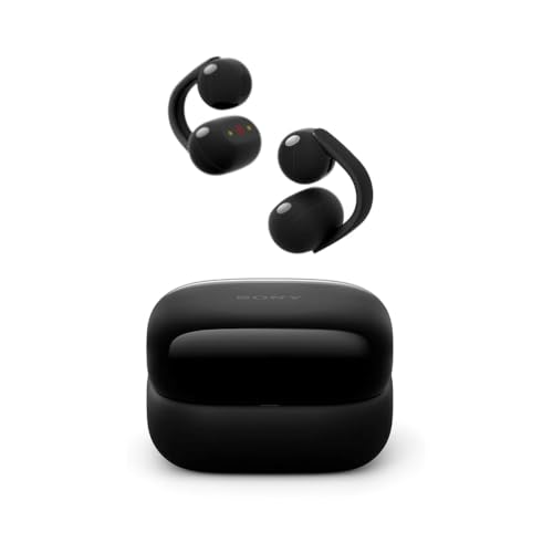 Image of Sony LinkBuds Clip Open-Ear Truly Wireless Earbuds, Comfortable & Secure Fit, Lightweight Clip-On Design, Touch Controls, Ambient Sound Awareness, Water Resistant, Up to 37 Hrs of Playback, Black