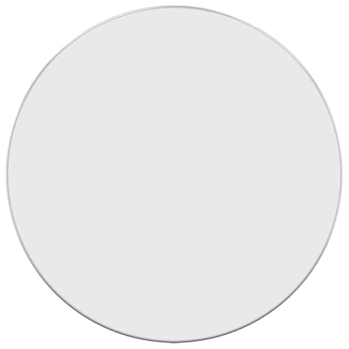 vidaXL Espejo de Pared Redondo Colgante Decoración Dormitorio Salón Sala de Estar Pasillo Tocador Cuarto de Baño Entrada Plateado Ø 60 cm