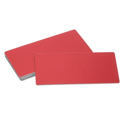 uxcell 6�� �u�����N�l�[���v���[�g 3.9 x 2�C���` ���� ���^���l�[���v���[�g ���[�U�[���͔S���l�[���v���[�g �z�Ɏ_���A���~�j�E�� �J�X�^�� �u�����N�v���[�g �T�C��DIY�N���t�g�p ���b�h