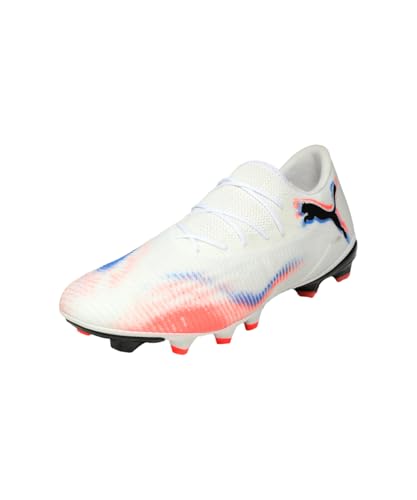 Puma Tenis Unisex Future 8 Match Low FG/AgSoccer, Puma Blanco Puma Negro Rojo Brillante, 42 EU